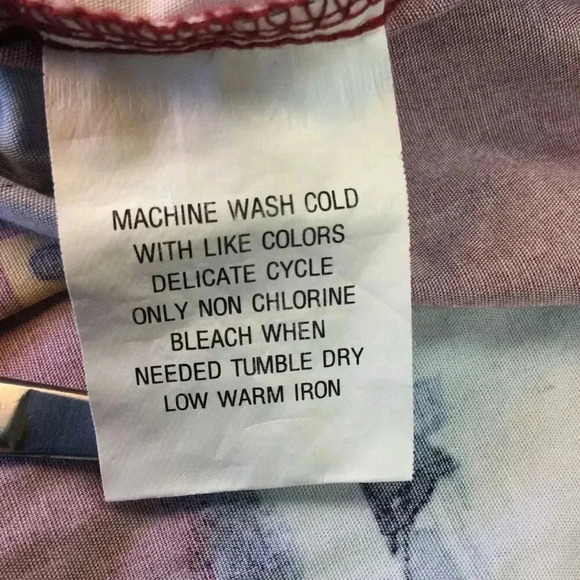 Vintage Natural Issue Mens Red Nautical Wrinkle Free Oxford Dress Shirt Small - Picture 5 of 10